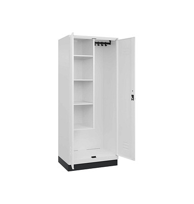 Putzmittelschrank Classic PLUS 080120-02 S10014 verkehrsweiß 80,0 x 50,0 x 195,0 cm, aufgebaut
